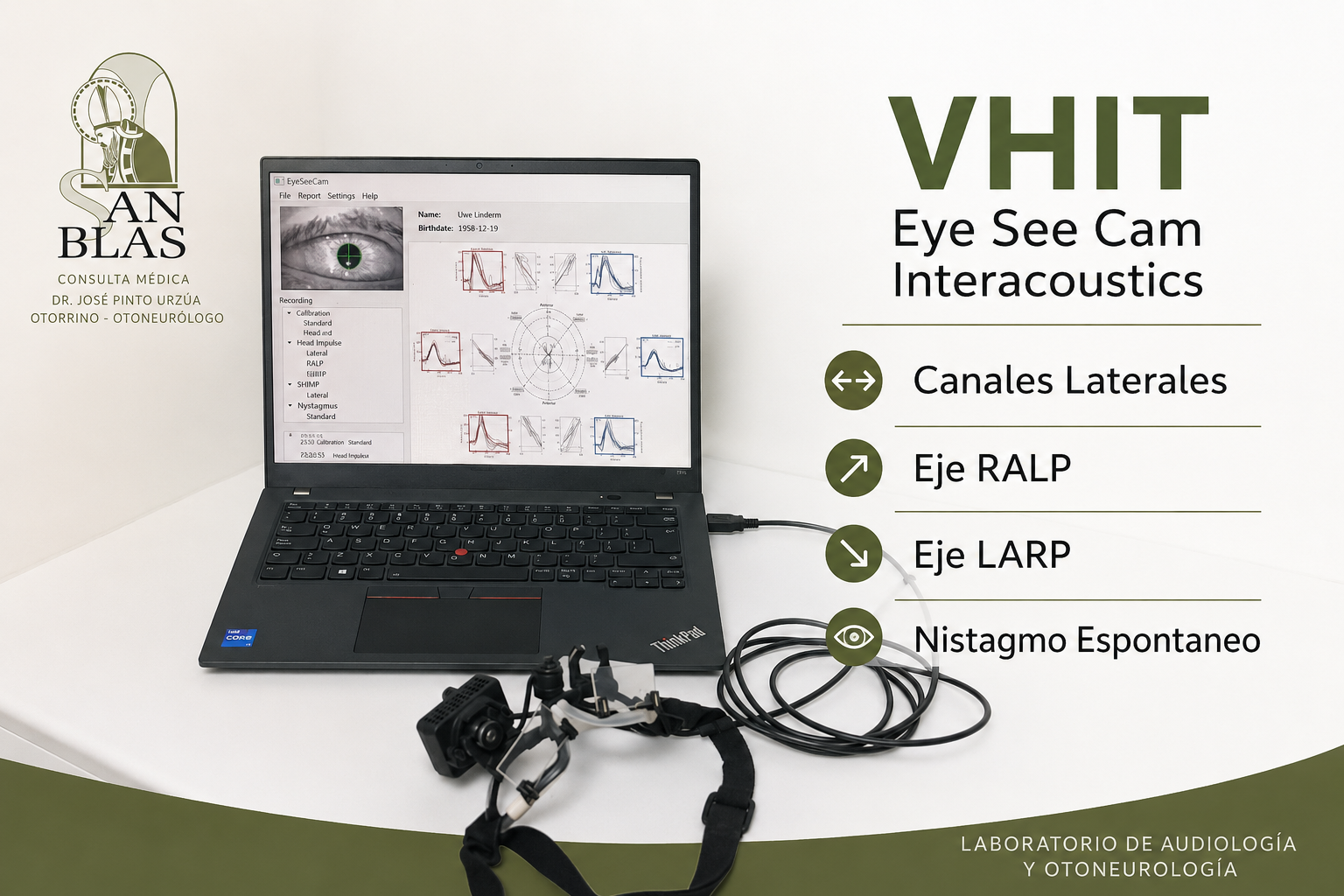 Sistema vHIT EyeSeeCam - Interacoustics