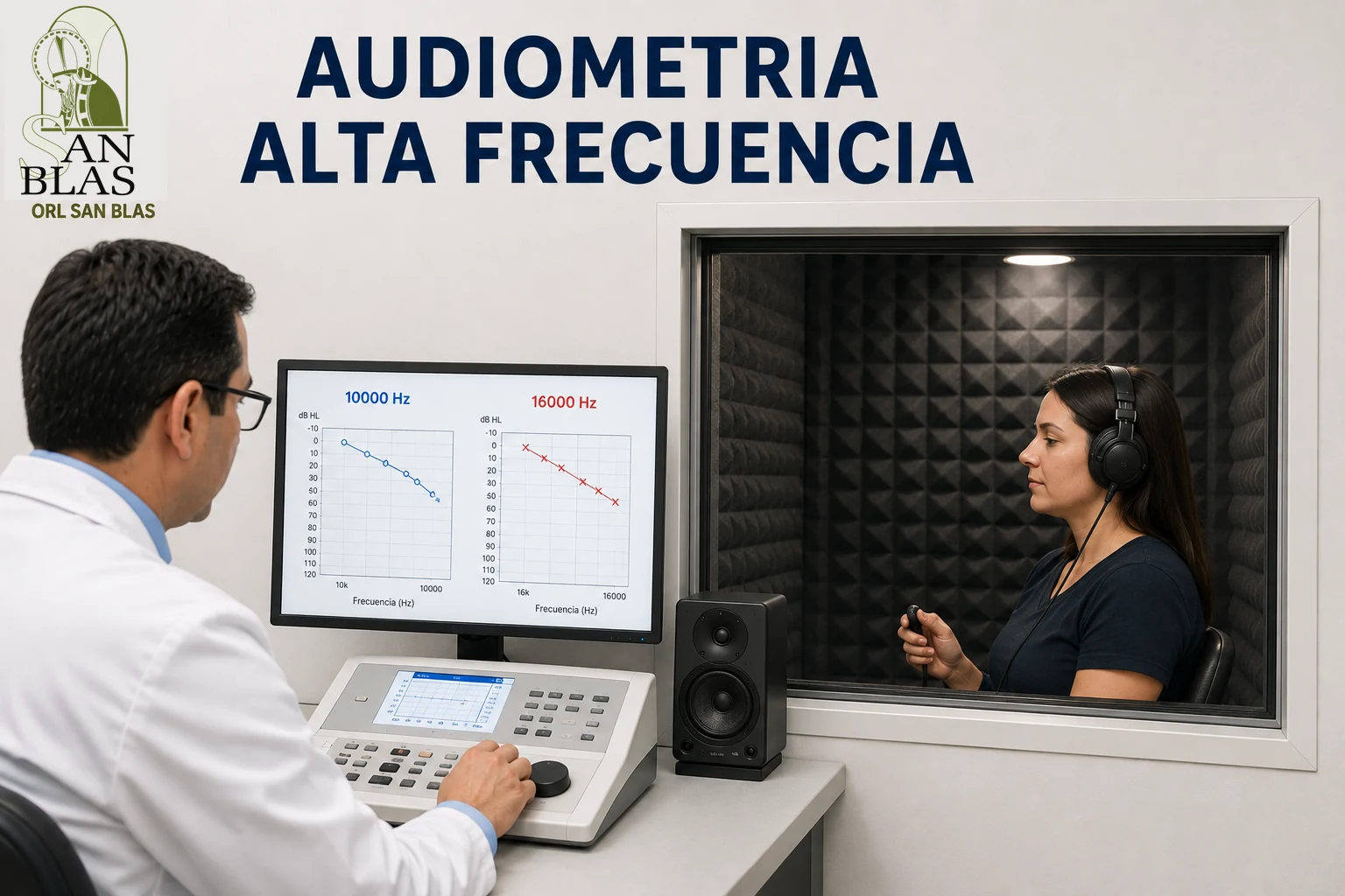 Audiometría de alta frecuencia en ORL San Blas, material educativo para pacientes