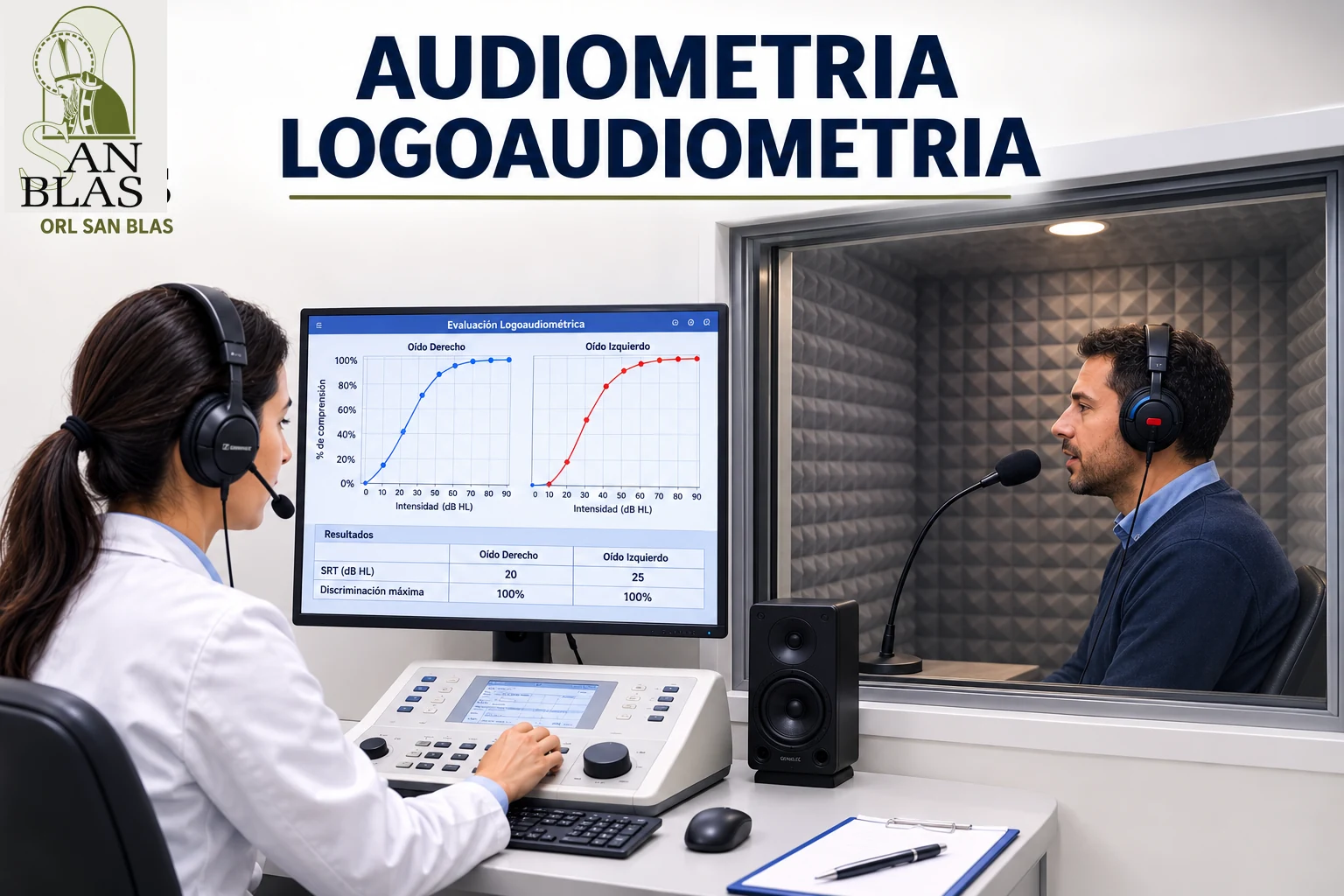 Logoaudiometría en ORL San Blas, material educativo para pacientes