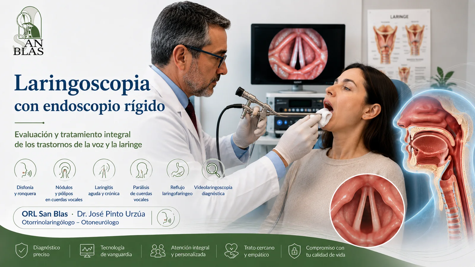 Laringoscopia con endoscopio rígido - ORL San Blas
