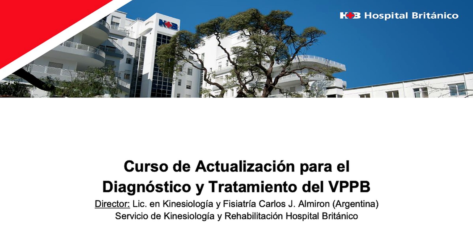 Curso de Actualización para el Diagnóstico y Tratamiento del VPPB
